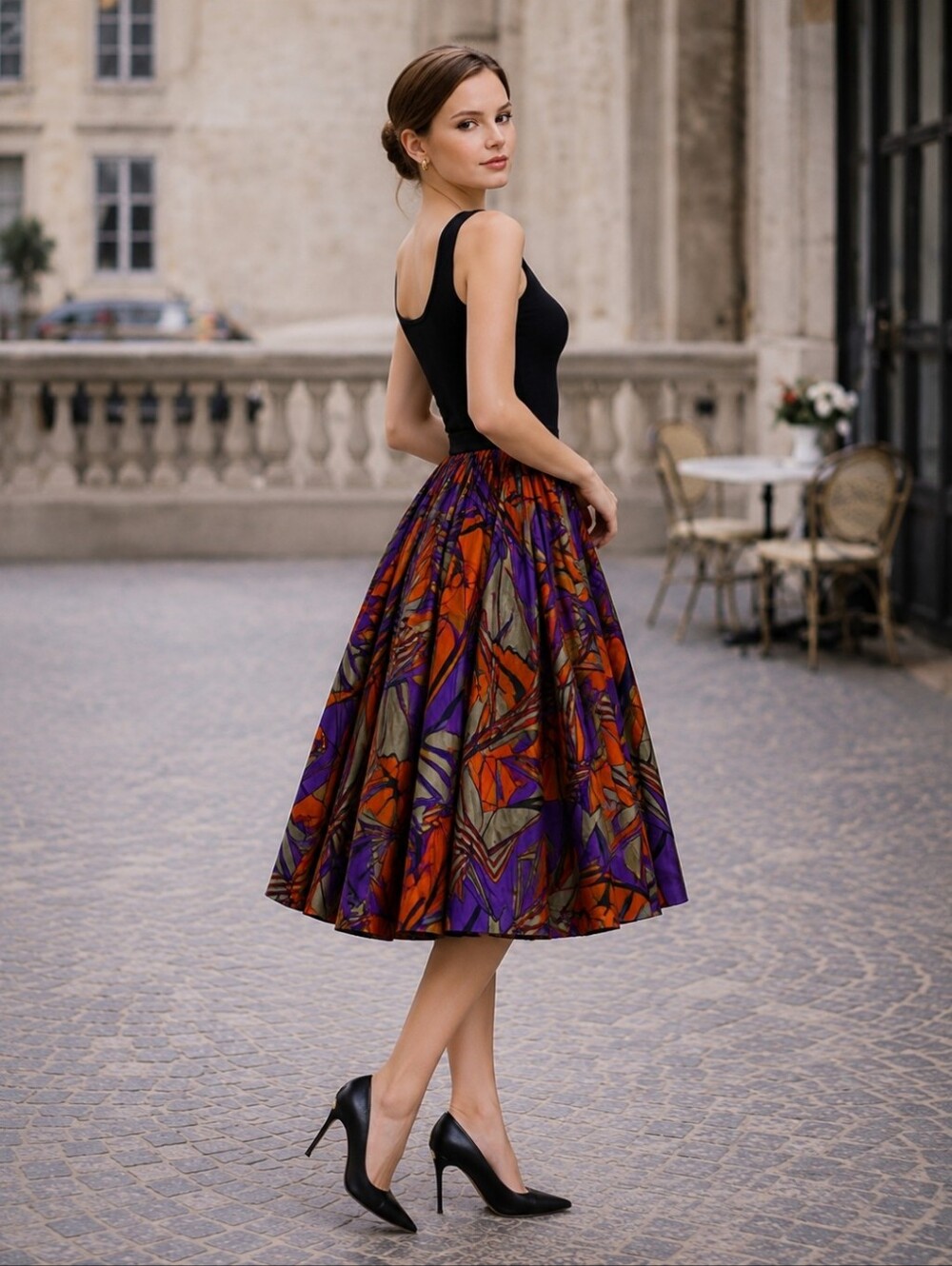 Vintage Silk Abstract Lux Skirt | Flora Kung New York - Picture 9 of 9